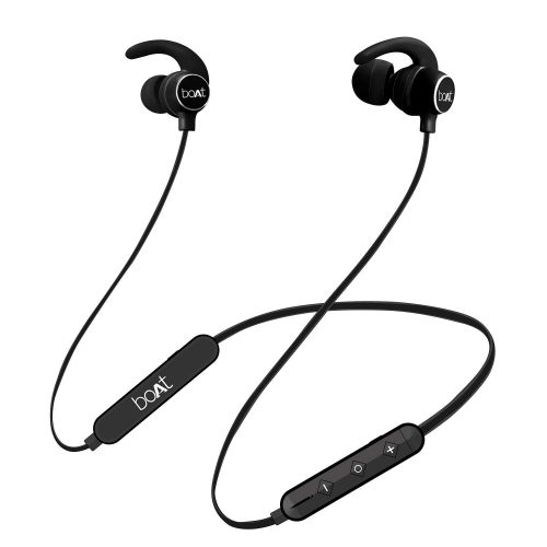 boAt Rockerz 255 Sports Bluetooth Wireless Earphone with Immersive Stereo Sound and Hands Free Mic (Active Black)