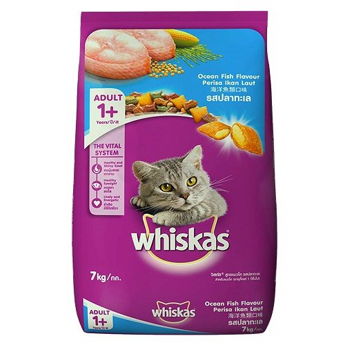 Whiskas Adult (+1 year) Dry Cat Food, Ocean Fish Flavour, 7 KG Pack at Best Price