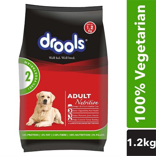 Drools 100% Vegetarian Adult Dog Food, 1.2 KG Pack at Best Price