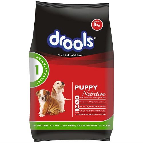 Drools 100% Vegetarian Puppy Dog Food, 3 KG Pack at Best Price