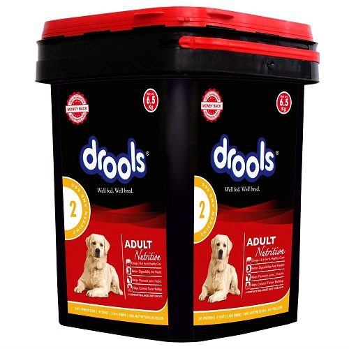 Drools Chicken and Egg Adult Dog Food, 6.5 KG Pack at Best Price with Free Container