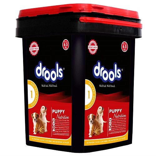 Drools Chicken and Egg Puppy Dog Food, 6.5 KG Pack at Best Price with Free Container