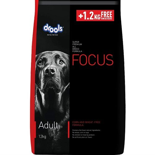 Drools Focus Adult Super Dog Food, 12 KG Pack at Best Price (+1 KG Free Inside)