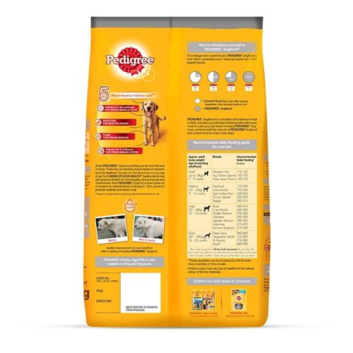 Pedigree Adult Dry Dog Food Chicken Egg and Rice 3 KG