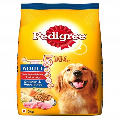 Pedigree Adult Dry Dog Food, Chicken and Vegetables, 3 KG Pack at Best Price