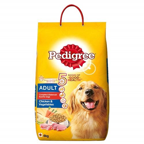 Pedigree Adult Dry Dog Food, Chicken and Vegetables, 6 KG Pack at Best Price