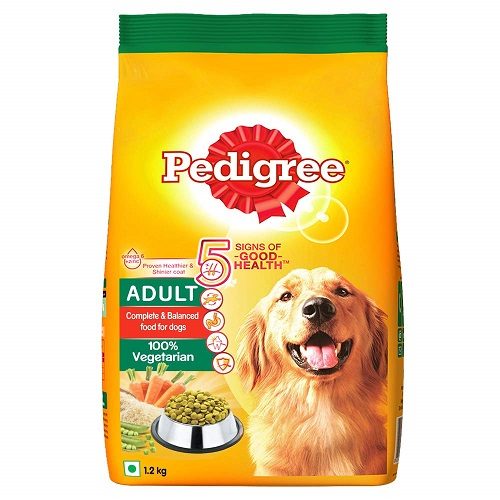 Pedigree Adult Dry Dog Food, Vegetarian, 1.2 KG Pack at Best Price