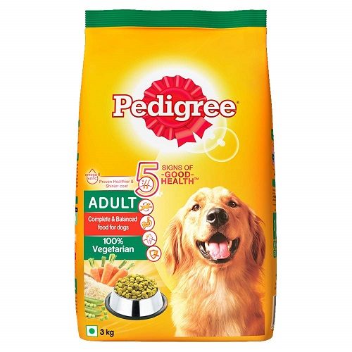Pedigree Adult Dry Dog Food, Vegetarian, 3 KG Pack at Best Price