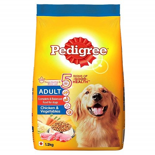Pedigree Adult Dry dog Food, Chicken and Vegetables, 1.2 KG Pack at Best Price