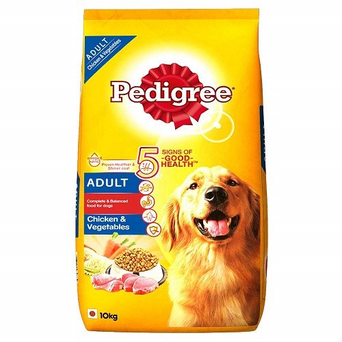 Pedigree Adult Dry dog Food, Chicken and Vegetables, 10 KG Pack at Best Price