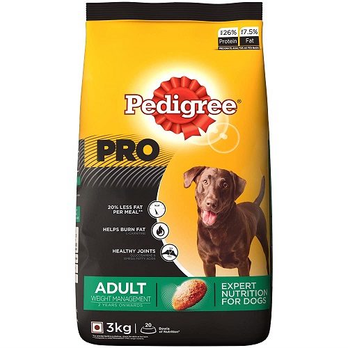 Pedigree PRO Expert Nutrition Active Adult Large Breed Dogs (18 Months Onwards) Dry Dog Food, 3 KG Pack at Best Price