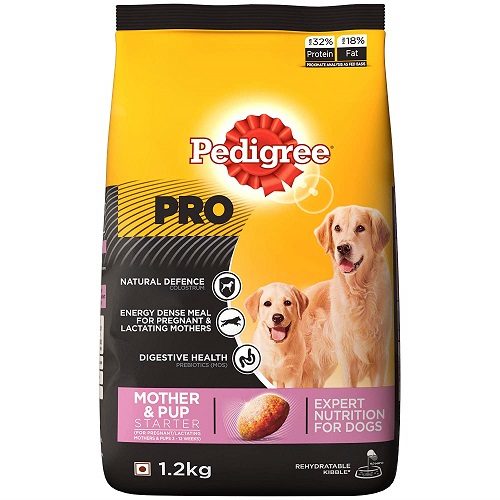 Pedigree PRO Expert Nutrition Lactating Pregnant Mother and Pup (3-12 Weeks) Dry Dog Food, 1.2 KG Pack at Best Price