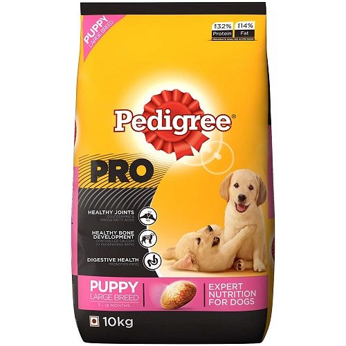 Pedigree PRO Expert Nutrition Large Breed Puppy (3-18 Months) Dry Dog Food, 10 KG Pack at Best Price