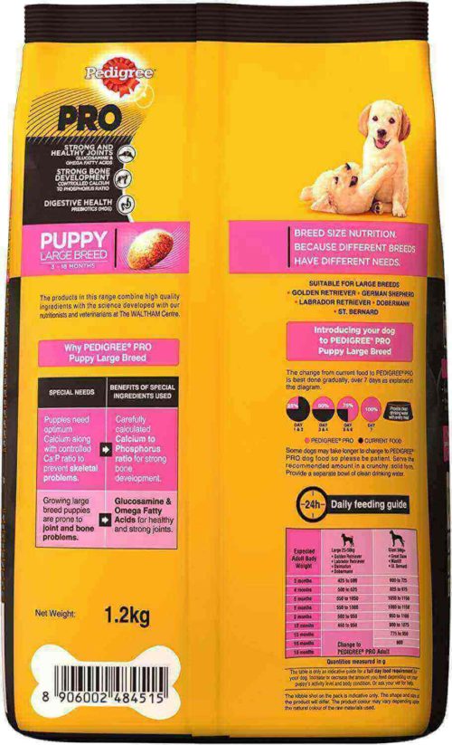 Pedigree PRO Expert Nutrition Large Breed Puppy Dry Dog Food 1.2 KG