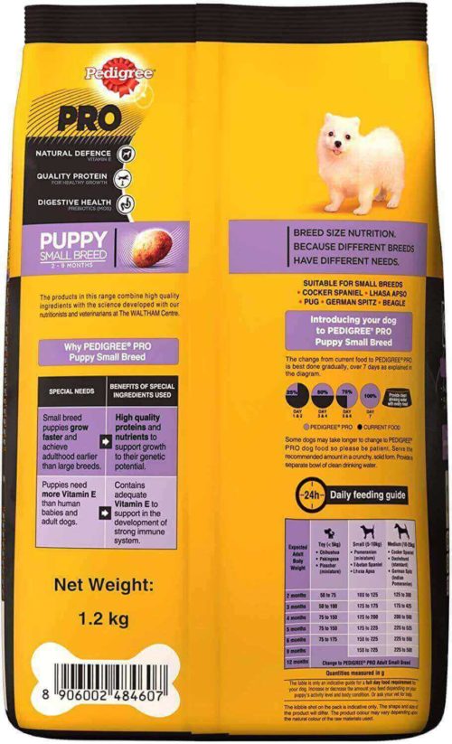 Pedigree PRO Expert Nutrition Small Breed Puppy Dry Dog Food 1.2 KG