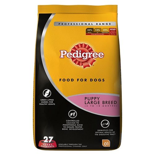 Pedigree Professional Puppy Large Breed Dog Food, 3 KG Pack at Best Price