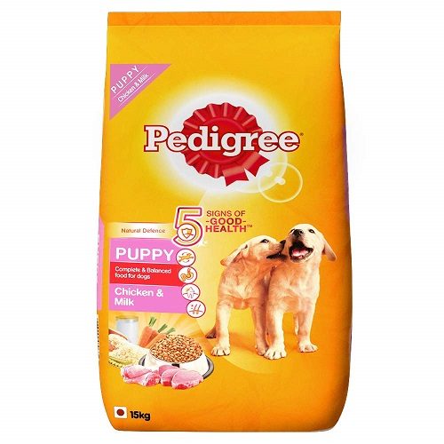 Pedigree Puppy Dry Dog Food, Chicken and Milk, 15 KG Pack at Best Price