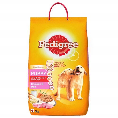 Pedigree Puppy Dry Dog Food, Chicken and Milk, 6 KG Pack at Best Price