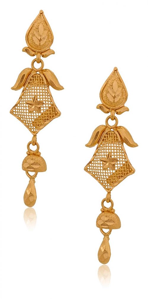 Senco Gold 22k Yellow Gold Drop Earrings for Women