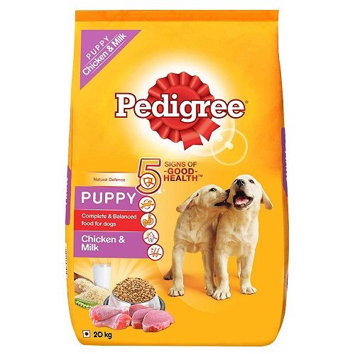 Pedigree Puppy Dry Dog Food, Chicken and Milk, 20 KG Pack at Best Price